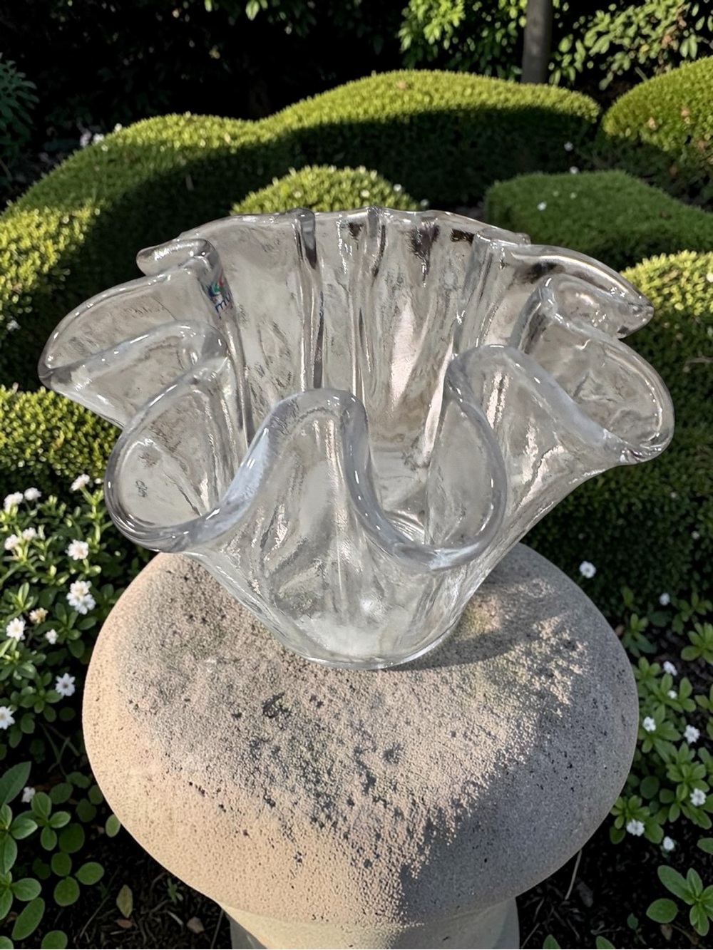 Eva Muurla Scandinavian Hand Blown Art Glass Vase~Finland Vintage ~ NWT